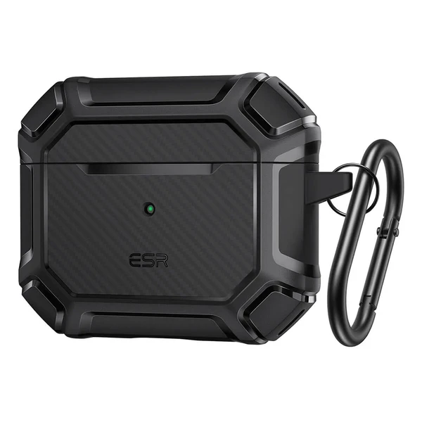 Протиударний чохол з карабіном ESR Tough Shock Armor Case Black для AirPods 3 в Запоріжжі