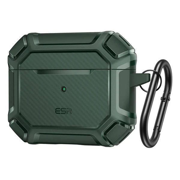 Протиударний чохол з карабіном ESR Tough Shock Armor Case Green для AirPods 3 в Одесі