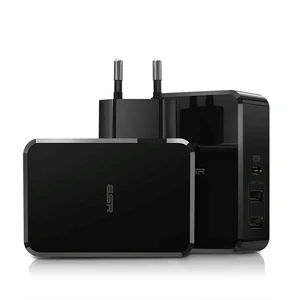 Быстрое сетевое зарядное устройство ESR USB Type-C PD + 2 USB Wall Charger Black (EU) - Фото 2