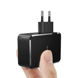 Быстрое сетевое зарядное устройство ESR USB Type-C PD + 2 USB Wall Charger Black (EU) - Фото 3