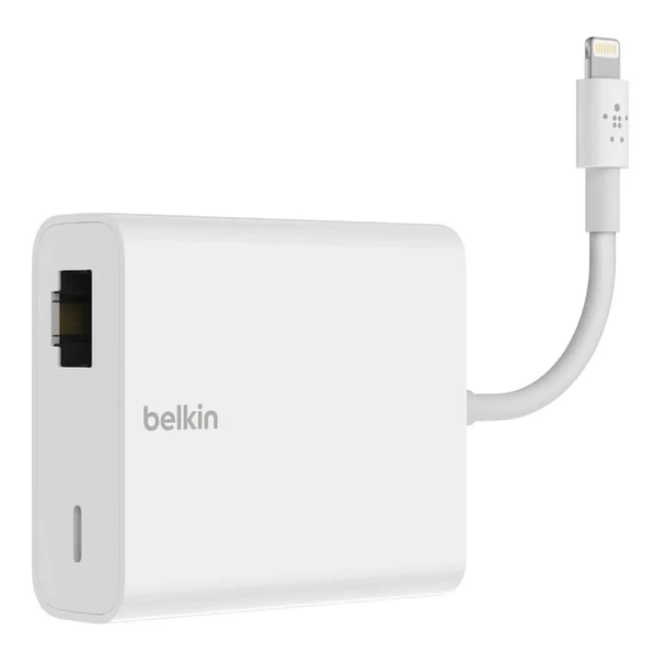 Адаптер Belkin Ethernet + Power Adapter With Lightning Connector MFI для iPad