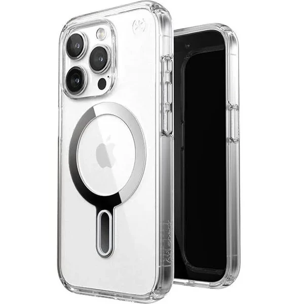 Чохол з MagSafe Speck Presidio ClickLock Perfect-Clear Silver для iPhone 15 Pro