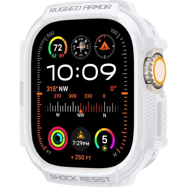 Защитный чехол Spigen Rugged Armor White для Apple Watch Ultra | Ultra 2 49mm