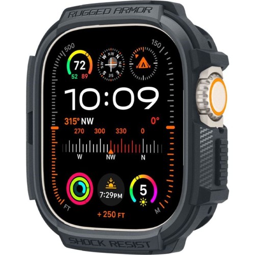 Защитный чехол Spigen Rugged Armor Dark Gray для Apple Watch Ultra | Ultra 2 49mm