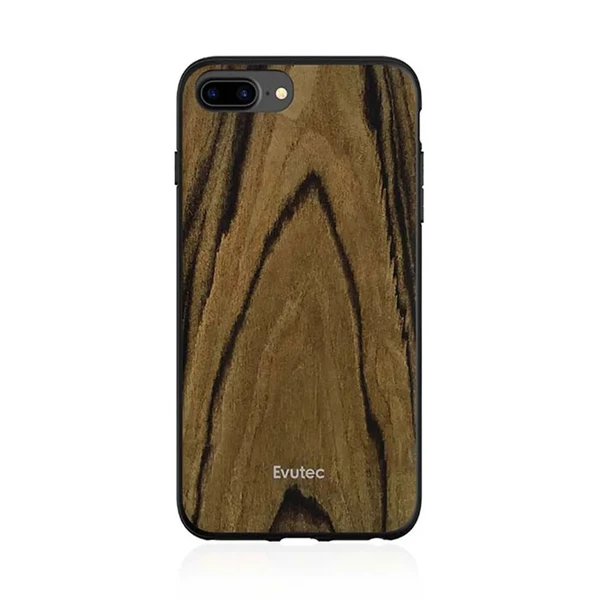 Протиударний чохол Evutec AER Series Wood Burmese Rosewood для iPhone 8 Plus | 7 Plus | 6s Plus | 6 Plus з магнітним Автодержатель