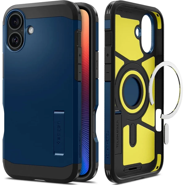 Синій міцний чохол Spigen Tough Armor Mag для iPhone 16 у Житомирі