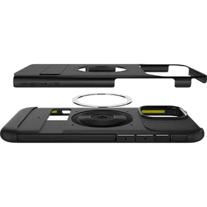 Черный чехол Spigen Slim Armor Mag MagSafe для iPhone 16 Pro - Фото 7
