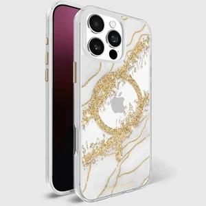 Мраморный чехол с золотыми элементами Case-Mate Karat MagSafe для iPhone 16 Pro - Фото 12