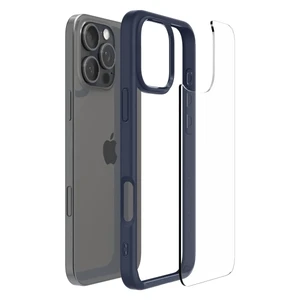 Прозрачный синий чехол Spigen Ultra Hybrid для iPhone 16 Pro Max - Фото 7