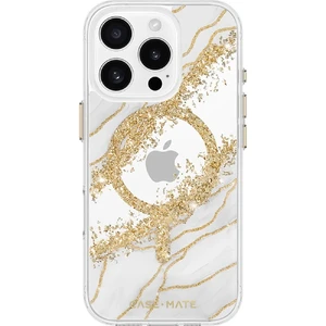 Мраморный чехол с золотыми элементами Case-Mate Karat MagSafe для iPhone 16 Pro - Фото 2