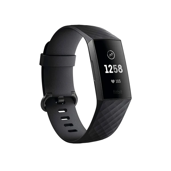 Фітнес-браслет Fitbit Charge 3 Small | Large Black | Graphite Aluminum
