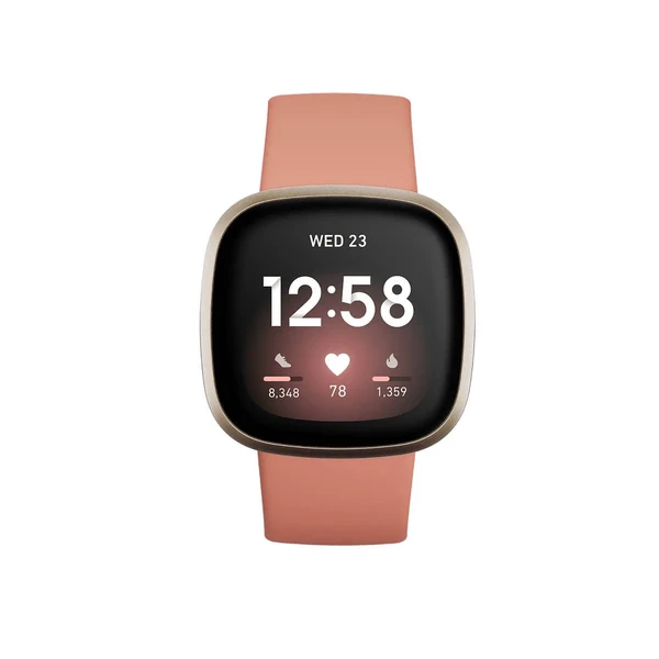 Розумний годинник Fitbit Versa 3 Midnight | Soft Gold Aluminum