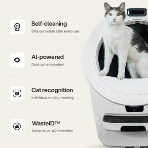 Самоочищающийся лоток для кошек Whisker Litter-Robot 5 Pro Black с Wi-Fi и контролем запаха - Фото 3