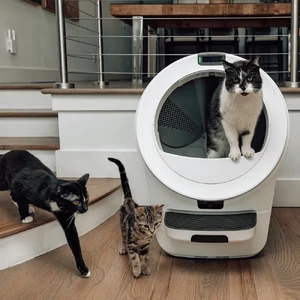 Самоочищающийся лоток для кошек Whisker Litter-Robot 5 Pro White с Wi-Fi и контролем запаха - Фото 2