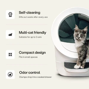 Самоочищающийся лоток для кошек Whisker Litter-Robot EVO Black с Wi-Fi и контролем запаха - Фото 3
