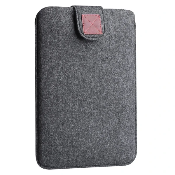 Чехол-карман на липучке из войлока Gmakin Black | Brown для MacBook Air 13" (2018-2024) | Pro 13" (2016-2022)