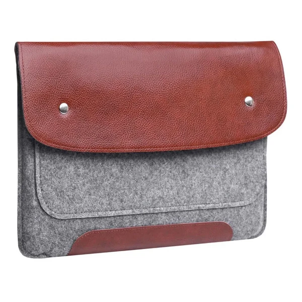 Чехол-конверт из войлока Gmakin Case Pocket Brown для MacBook Air 13" (2018-2024) | Pro 13" (2016-2022)