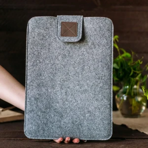 Чохол-кишеня на липучці з повсті Gmakin Gray для MacBook Air 13" (2018-2024) | Pro 13" (2016-2022) - Фото 5