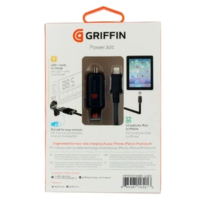 Автозарядка Griffin PowerJolt с кабелем Lightning to USB - Фото 3