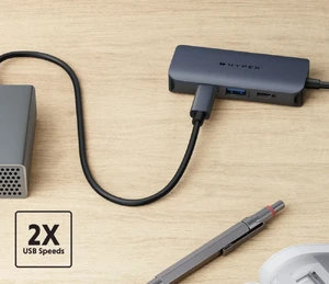Хаб (адаптер) HyperDrive Next Dual 4в1 с портами HDMI, USB-A, USB-C, 100W PD совместим с MacBook | Windows - Фото 4