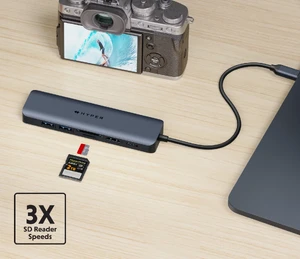 Хаб USB-C HyperDrive Next 7в1 з роз'ємами HDMI 4K, подвійним USB-A, кардридером microSD/SD, Ethernet, 100W PD для MacBook | Windows | Chromebook - Фото 9