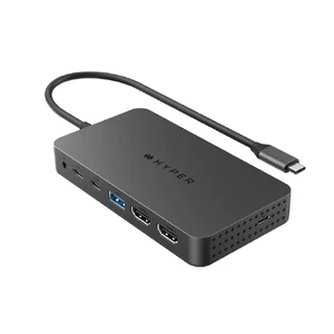 Хаб 7в1 HyperDrive Next Dual с двойным разъемом 4K HDMI, USB-A, Audio Jack, USB-C, 100W PD для MacBook Pro/Air | Windows | Chromebook HD7002GL - Фото 1