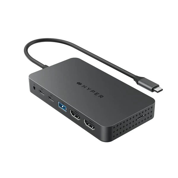 Хаб 7в1 HyperDrive Next Dual з подвійним роз'ємом 4K HDMI, USB-A, Audio Jack, USB-C, 100W PD для MacBook Pro/Air | Windows PC | Chromebook в Кривому Розі