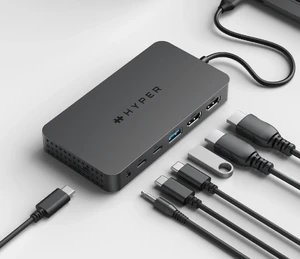 Хаб 7в1 HyperDrive Next Dual с двойным разъемом 4K HDMI, USB-A, Audio Jack, USB-C, 100W PD для MacBook Pro/Air | Windows | Chromebook - Фото 4