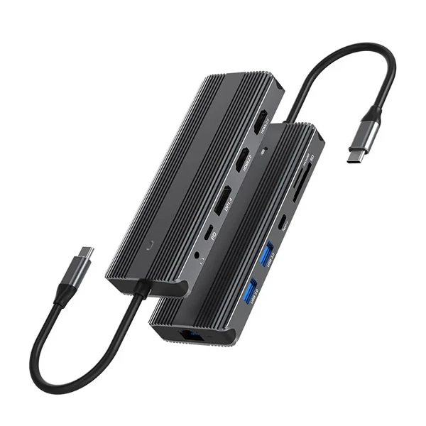 Хаб (адаптер) iLoungeMax 11-in-1 USB Type-C to Dual HDMI | USB 3.0 | AUX | PD 100W