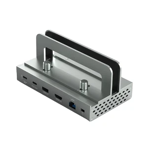 Хаб (адаптер) iLoungeMax 11-in-1 з алюмінієвим кронштейном HDMI 4K60Hz, DP 4K, USB-C, USB-A, PD100W, RJ45 1000Mbs для MacBook - Фото 2