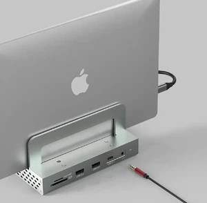 Хаб (адаптер) iLoungeMax 11-in-1 з алюмінієвим кронштейном HDMI 4K60Hz, DP 4K, USB-C, USB-A, PD100W, RJ45 1000Mbs для MacBook - Фото 5