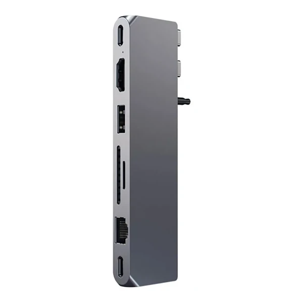 Хаб Satechi Aluminum USB-C Pro Hub Max Adapter Space Gray для MacBook Pro 2021