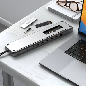 Док-станція (хаб) USB-C 10-в-1 Satechi Docking Station для MacBook з підставкою та USB-A, USB-C, 4K HDMI, Ethernet і NVMe SSD - Фото 6
