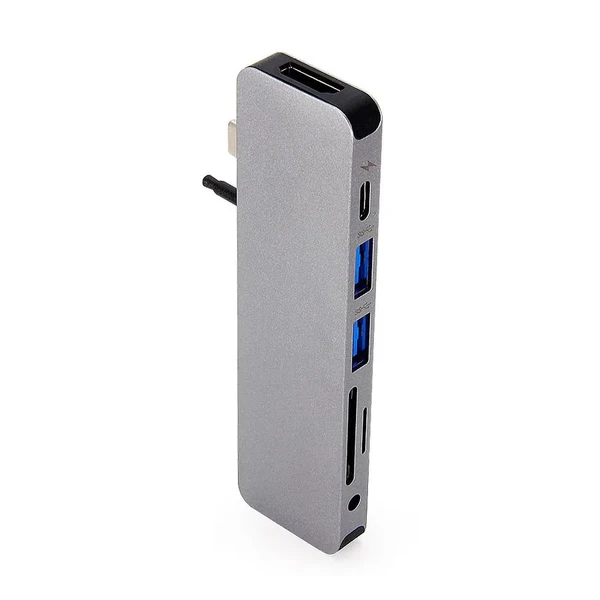 Хаб (адаптер) HyperDrive SOLO 7-in-1 USB-C PD 4K30Hz HDMI для MacBook | iPad Space Gray