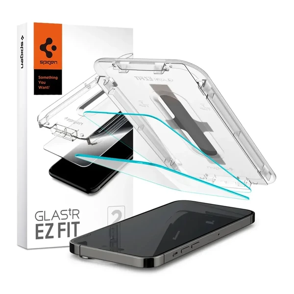 Захисне скло Spigen Glass TR EZ Fit Clear 2-pack для iPhone 14 Pro