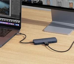 Хаб 10в1 HyperDrive Next Dual з подвійним роз'ємом USB-C, USB-A, HDMI 4K, кардридером microSD/SD, Ethernet, Audio Jack, 140W PD для MacBook Pro/Air | Windows - Фото 6