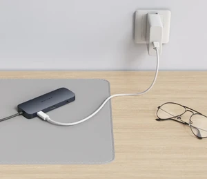 Хаб 10в1 HyperDrive Next Dual з подвійним роз'ємом USB-C, USB-A, HDMI 4K, кардридером microSD/SD, Ethernet, Audio Jack, 140W PD для MacBook Pro/Air | Windows - Фото 8