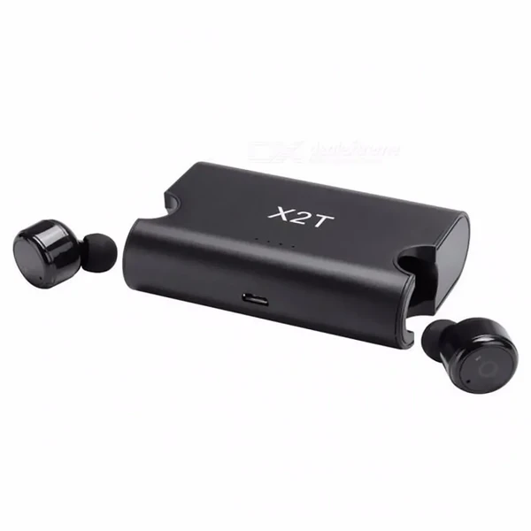 Беспроводные наушники с зарядным футляром iLoungeMax Mini X2T Black в Николаеве