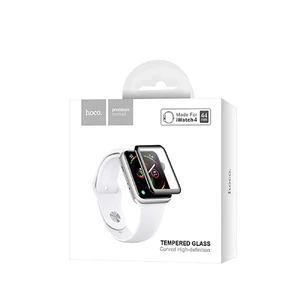 Защитное стекло HOCO 3D Curved Tempered Glass Black для Apple Watch 44mm SE 2 | SE | 6 | 5 | 4 - Фото 5
