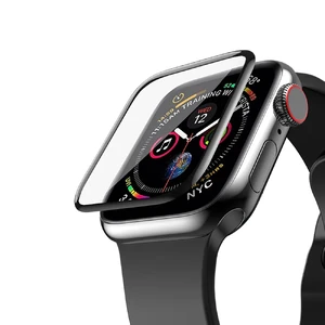 Защитное стекло HOCO 3D Curved Tempered Glass Black для Apple Watch 44mm SE 2 | SE | 6 | 5 | 4 - Фото 3