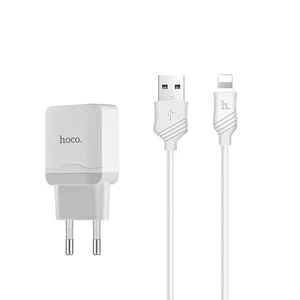 Зарядний пристрій HOCO C22A Little Superior з кабелем Lightning