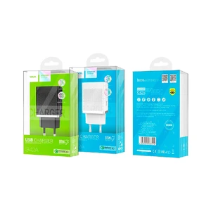 Быстрое зарядное устройство HOCO C42A Vast power QC3.0 White - Фото 4