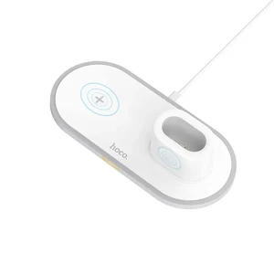 Бездротове зарядний пристрій HOCO CW21 3 в 1 White 10W