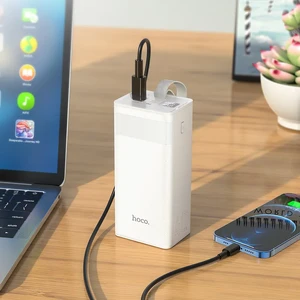 Повербанк с фонариком Hoco J86 Powermaster Power Bank 40000mAh White - Фото 5