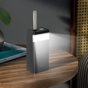 Повербанк с фонариком Hoco J86 Powermaster Power Bank 40000mAh Black - Фото 5