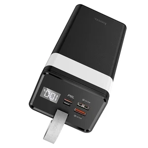 Повербанк с фонариком Hoco J86 Powermaster Power Bank 40000mAh Black - Фото 3