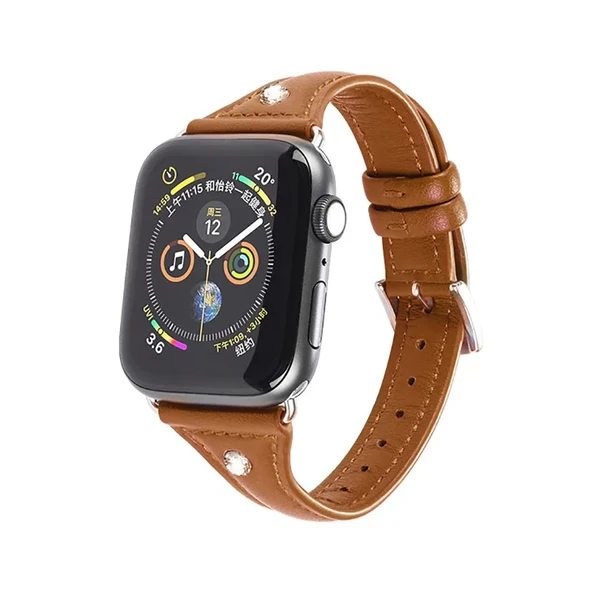 Кожаный ремешок Hoco Ocean Wave Brown для Apple Watch 41mm | 40mm | 38mm в Кривом Роге