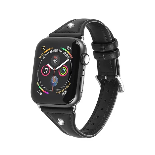 Шкіряний ремінець Hoco Ocean Wave Black для Apple Watch 41mm | 40mm | 38mm