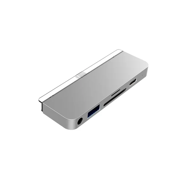 Хаб (адаптер) HyperDrive USB-C PD 6-in-1 для iPad Pro | Air 4 Silver