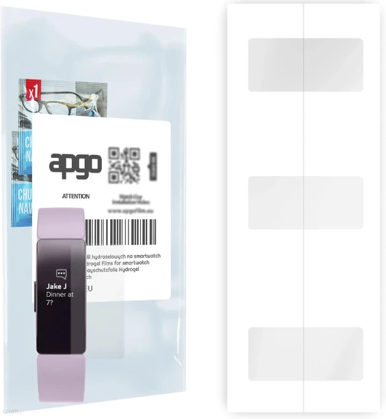 Гидрогелевая защитная пленка iLoungeMax Hydrogel Clear для Fitbit Inspire (4 шт.)